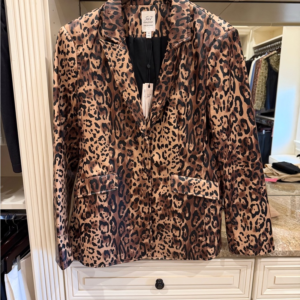 Cinq a Sept Vegan Leather blazer